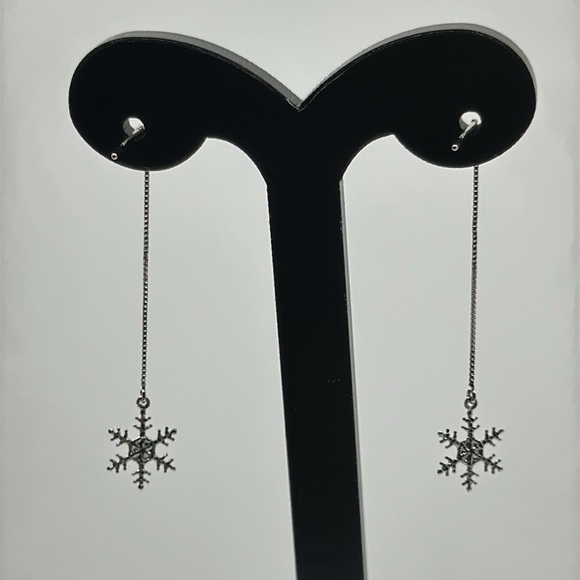 14k real solid white gold snowflake - Picture 5 of 9